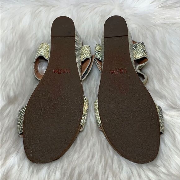 Taos Carousel 2 Tan Snakeskin Wedge Sandal Sz 9.5 - Picture 7 of 7